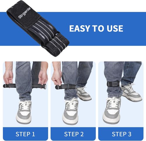 Elastic Boot Straps - Anti-Slip Cowboy Boot Ankle Straps for Adjustable Pant Legs