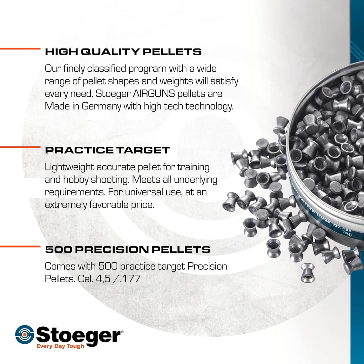 Stoeger X-Series Pellets - Precision Target Shooting - .177 Caliber for Enhanced Accuracy
