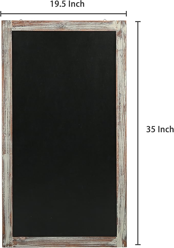 MyGift 35-Inch Wall-Mounted Chalkboard Sign, Vertical/Horizontal Hanging