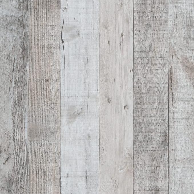 Wenmer Grey Wood Shiplap Peel and Stick Wallpaper
