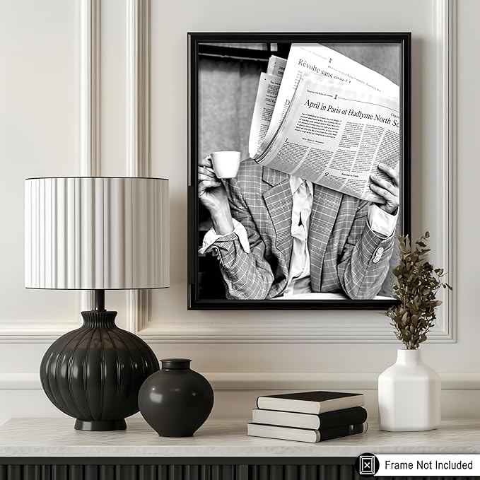 Poster Master Woman Reading Newspaper