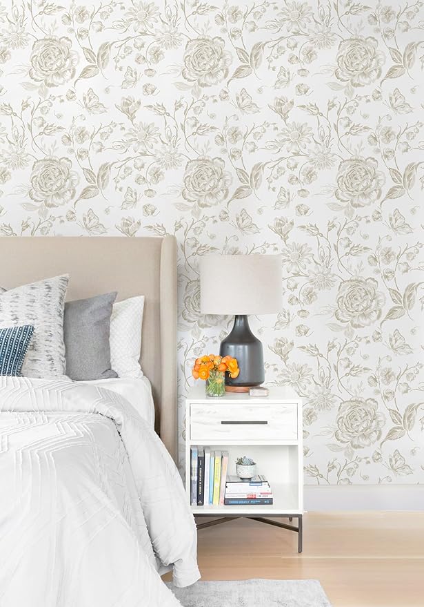 Yasinet Peel and Stick Wallpaper Vintage Floral Wallpaper Boho Floral Contact