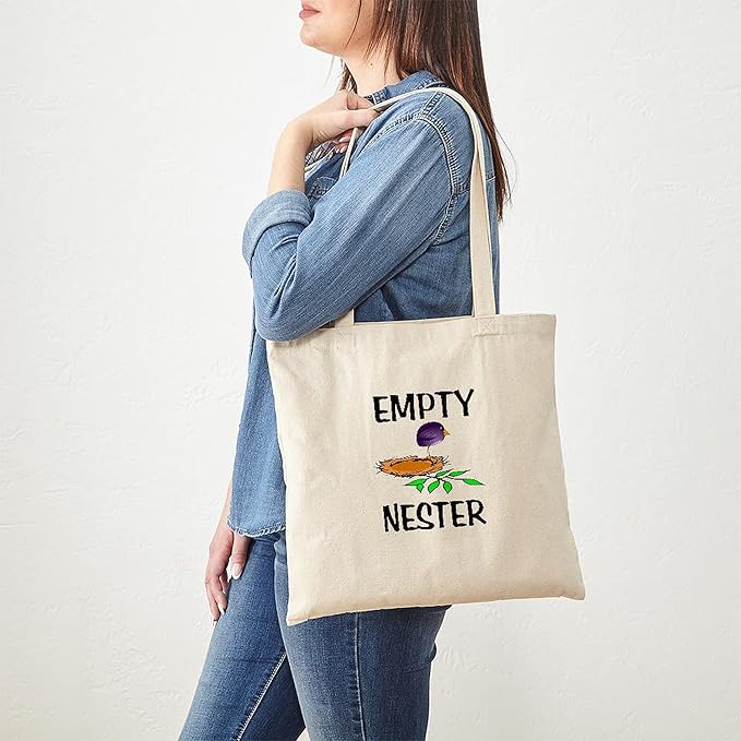 CafePress EMPTY NESTER Tote Bag Natural Canvas Tote Bag, Reusable Shopping Bag