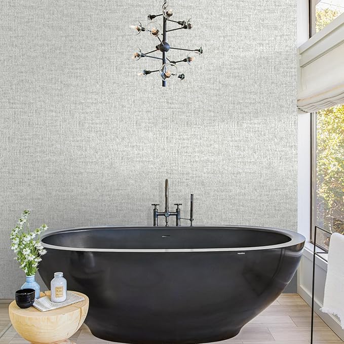 Grasscloth Peel and Stick Wallpaper, Waterproof Self Adhesive Removable Vinyl