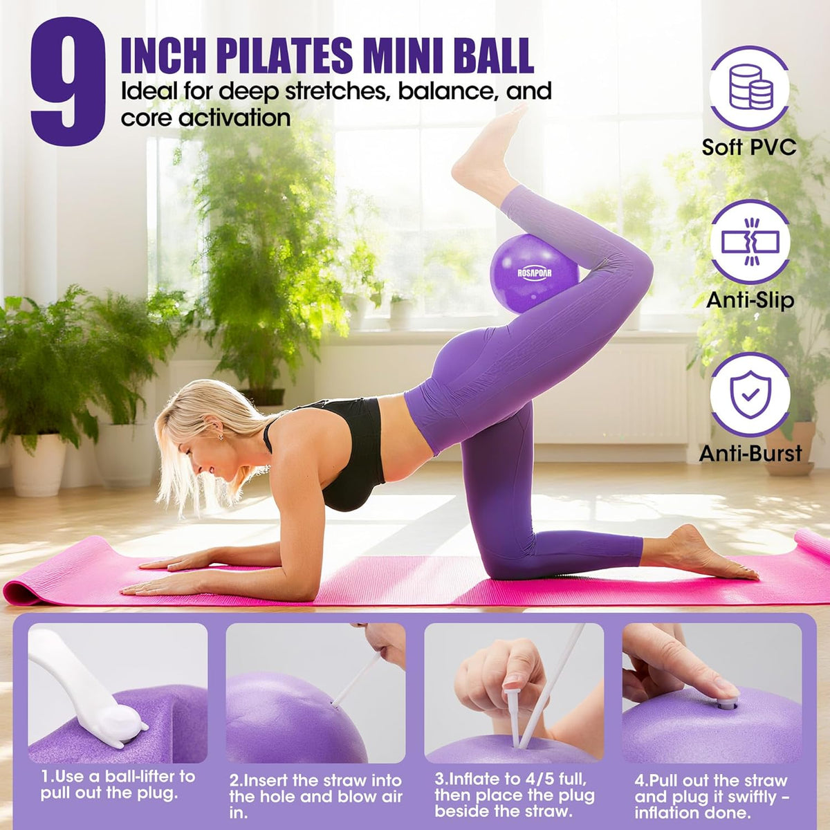 Skiennix Resistance Bands - Complete Pilates Essentials Kit for Effective Home Workouts | 5 Pieces