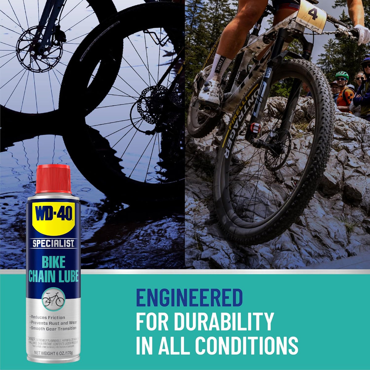 WD-40 Specialist Bike Chain Lube - High-Performance Lubrication for Smooth Riding | 6 OZ