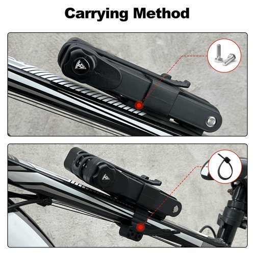 JAGASOL Heavy Duty Anti-Theft Folding Bike Lock, Combination Fold Chain Lock for Bicycle Scooter Motorcycle, 0.8 Inches Wide 0.3 Inches Thick Alloy Steel, Anti-Pinch, Anti-Crush, Anti-Saw, 110 cm