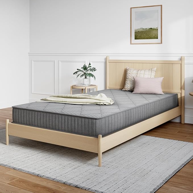 Novilla Full Size Mattress 6 Inch, Hybrid Mattress Full in a Box with Steel Coils & Gel Memory Foam for Pressure Relief & Body Support & Cooling Night Sleep, CertiPUR-US Certified Mattresses for Kids