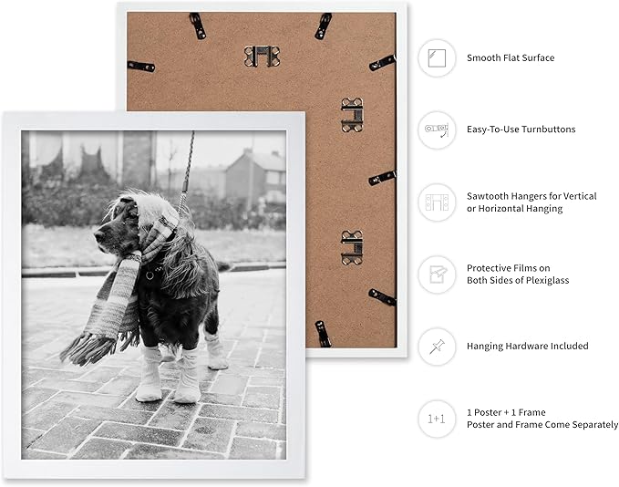 Poster Master Dog Dressed for Winter Print