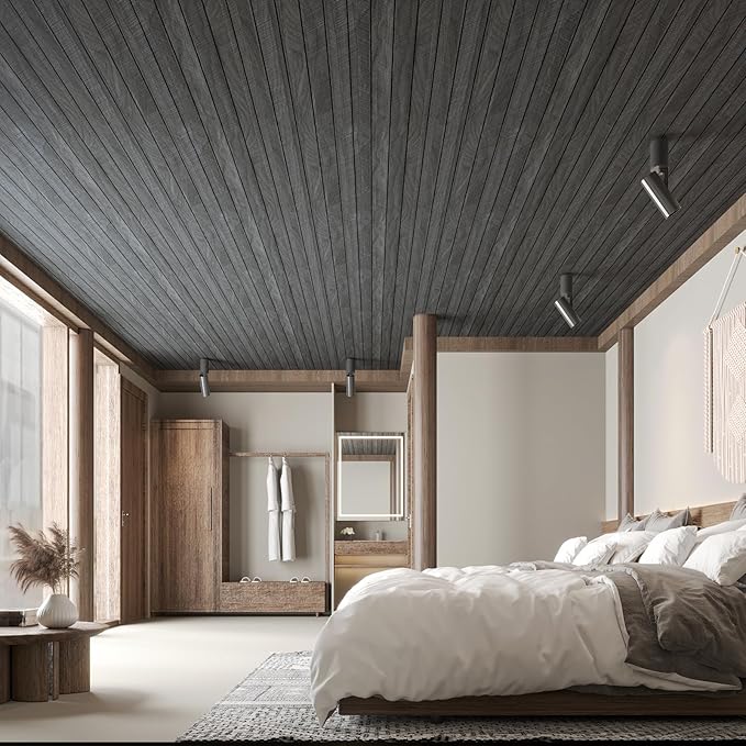 CHIHUT Acoustic Extra Wide 24"x197" Wood Slat Wall Panels 3D Self Adhesive