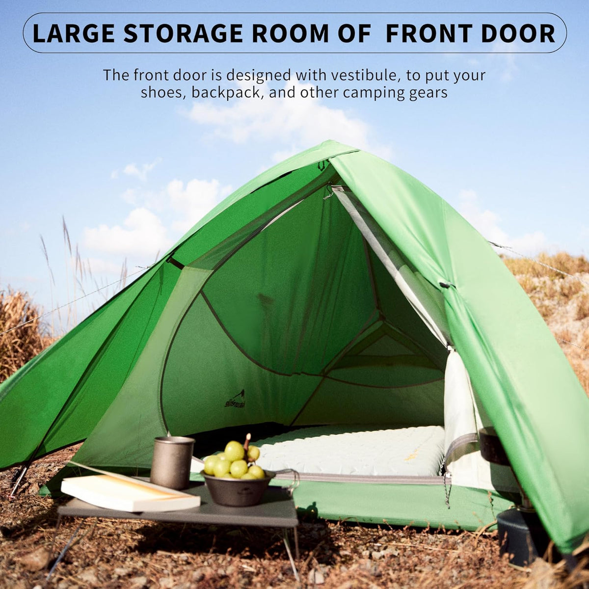Naturehike Cloud-Up 1 Person Tent, Lightweight Backpacking Tents for One Man, Waterproof Ultralight One Person Tent for Camping Hiking Backpacking