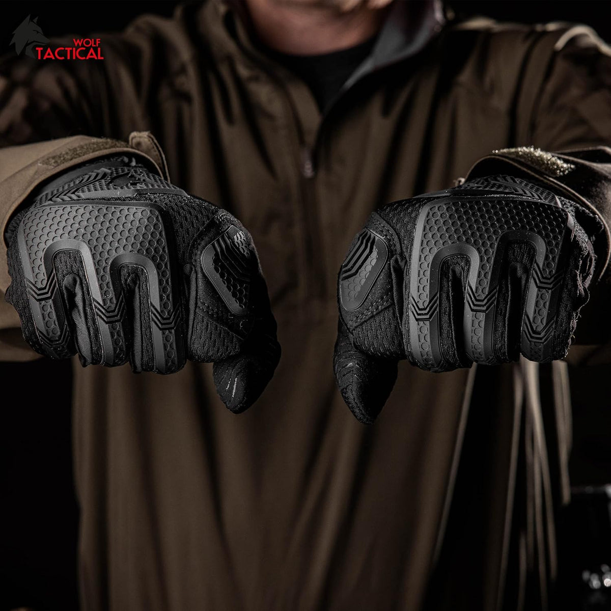 WOLF TACTICAL Shooting Gloves - Tactical Military Gloves for Men | Touchscreen Airsoft & Paintball Combat