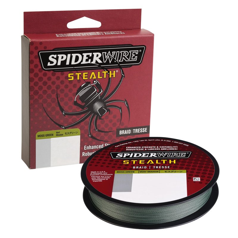 SpiderWire Stealth® Superline, Moss Green, 6lb | 2.7kg, 500yd | 457m Braided Fishing Line, Suitable for Freshwater and Saltwater Environments