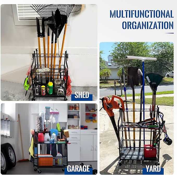 Mythinglogic Golf Storage Garage Organizer,Garden Tool Organizer for Garage