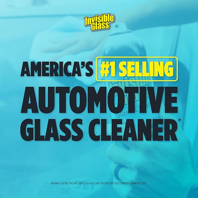 Invisible Glass 91163 Premium Aerosol Glass Cleaner Spray for Car Windshields and Windows, Automotive and Home Window Cleaner, Streak-Free, Ammonia-Free, Tint-Safe ?€? 15 oz
