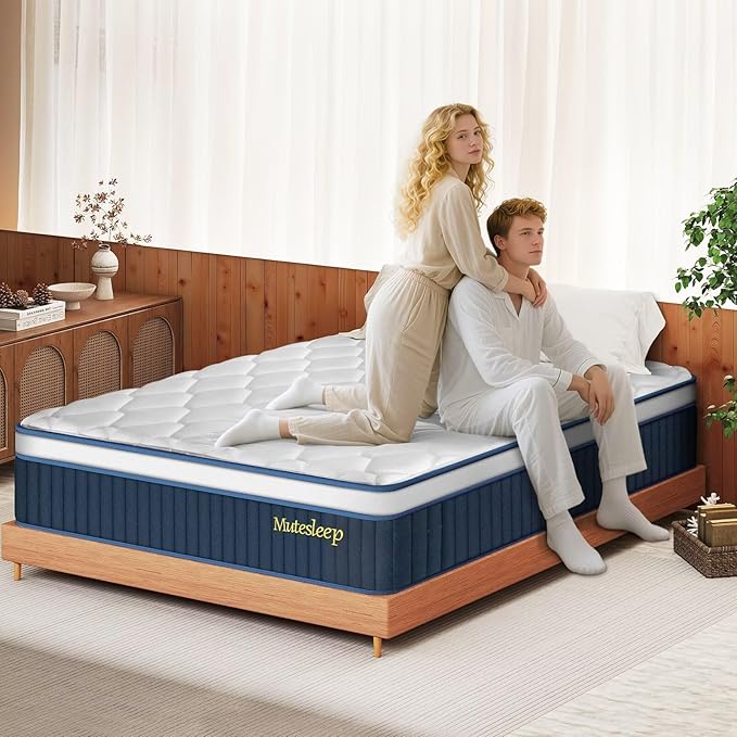 inight King Szie Mattress, 12 Inch Hybrid King Mattress in a Box, Enhanced Upgrade Individual Zone Pocket Springs, Breathable Comfort, Motion Isolation, Pressure Relief, Durable, Medium Firm, Bliss
