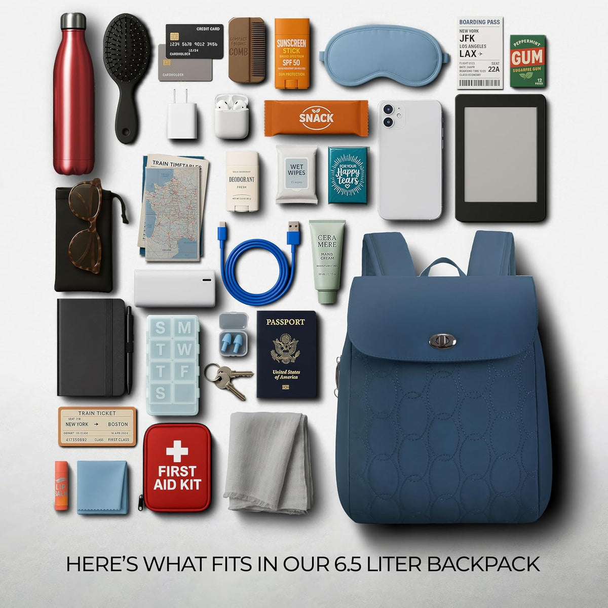 Travelon Anti-Theft Compact Backpack - Secure Design for Travel | Lightweight & Versatile
