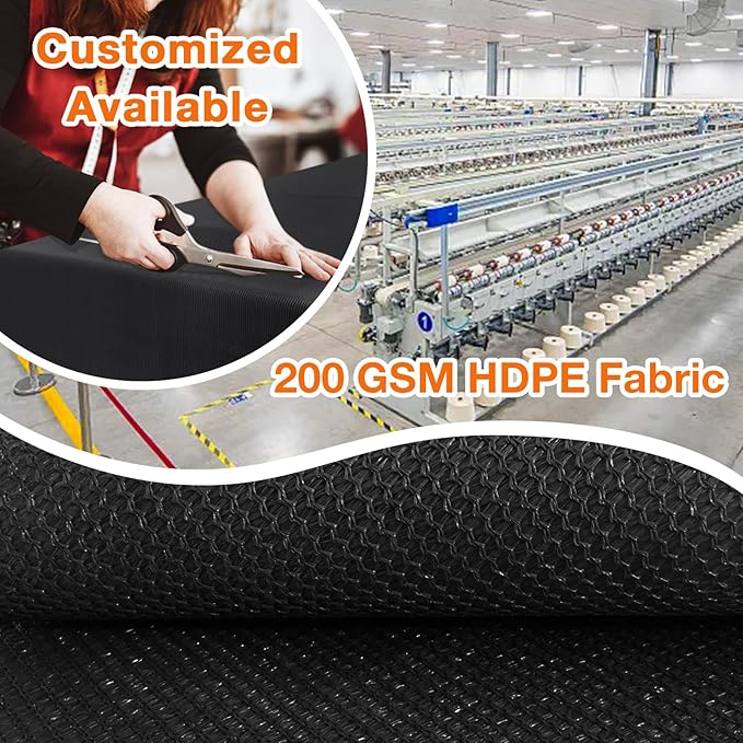 Artpuch Outdoor Pergola Shade Cover 6x12 FT Sun Shade Cloth with Grommets Black 90% UV Protection Canopy Patio Privacy Screen (Customized Available)