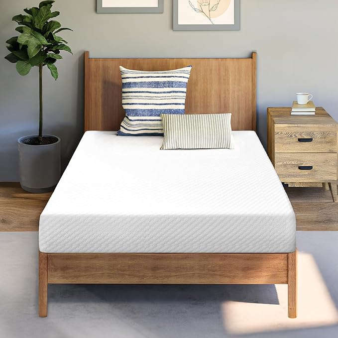 Neo Sleep 5 Inch Twin Cooling Gel Memory Foam Mattress for Cool Sleep Medium Firm Pressure Relief CertiPUR-US Certified Foam, Mattress in a Box No Fiberglass (Twin, 5 in)