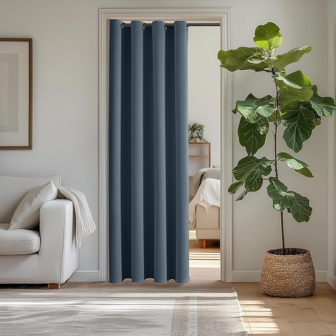 ChrisDowa Blackout Door Curtains