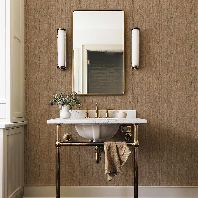 JiffDiff Woven Wallpaper Peel and Stick 17.3" x 120" Colorful Paint Grasscloth