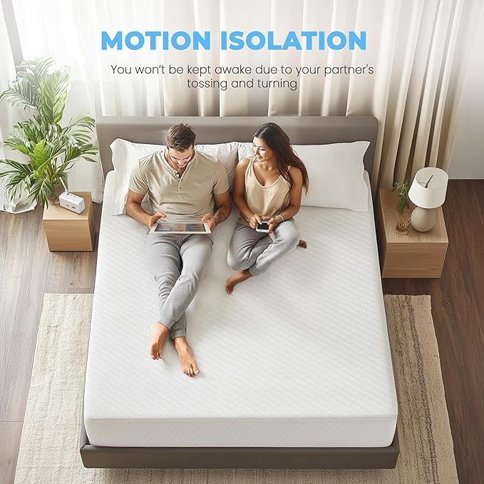 Neo Sleep 12 Inch King Medium Firm Cooling Gel Memory Foam Mattress for Cool Sleep Pressure Relieving CertiPUR-US Certified Foam, Mattress in a Box Fiberglass Free (King, 12 in)