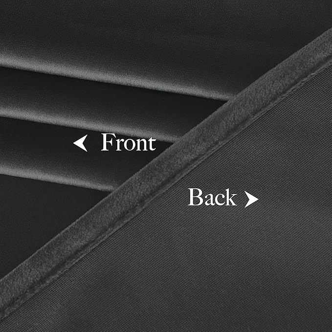 NICETOWN Grey Velvet Blackout Curtains 108 inches Long