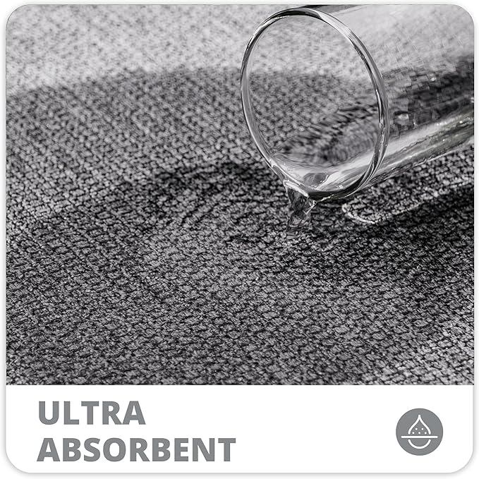 Bathroom Rugs Set 2 Pieces,Thin Bathroom Mats,Toilet Rugs,Quick Dry,Non-Slip,Machine Washable,Low Pile,Absorbent Bath Mats,Shower,Sink,Home Decor Accessories.Grey,1'5"x2'3"+1'8"x2" U Shape