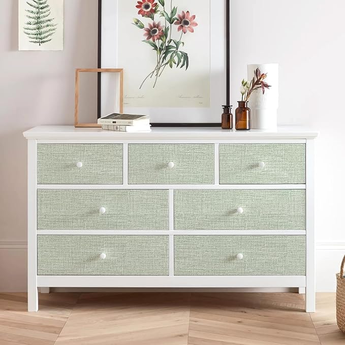 Amiya Grasscloth Wallpaper 17.3"x120" Sage Green Peel and Stick Faux Fabric