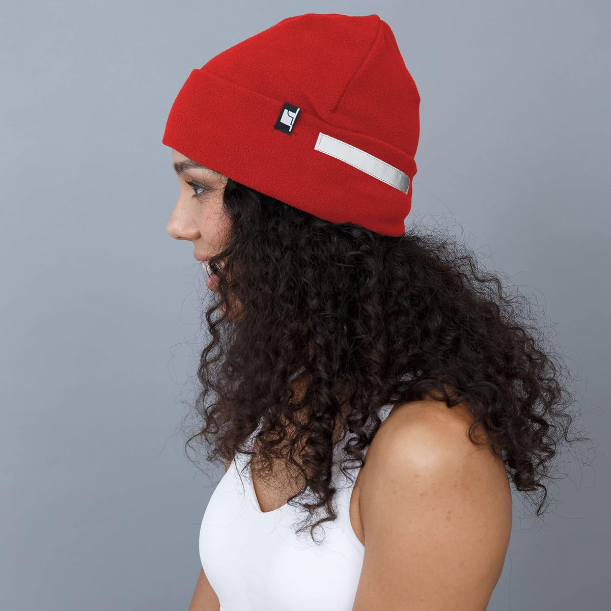 The Hat Depot Fleece Winter Functional Beanie Hat Cold Weather-Reflective Safety for Everyone Performance Stretch