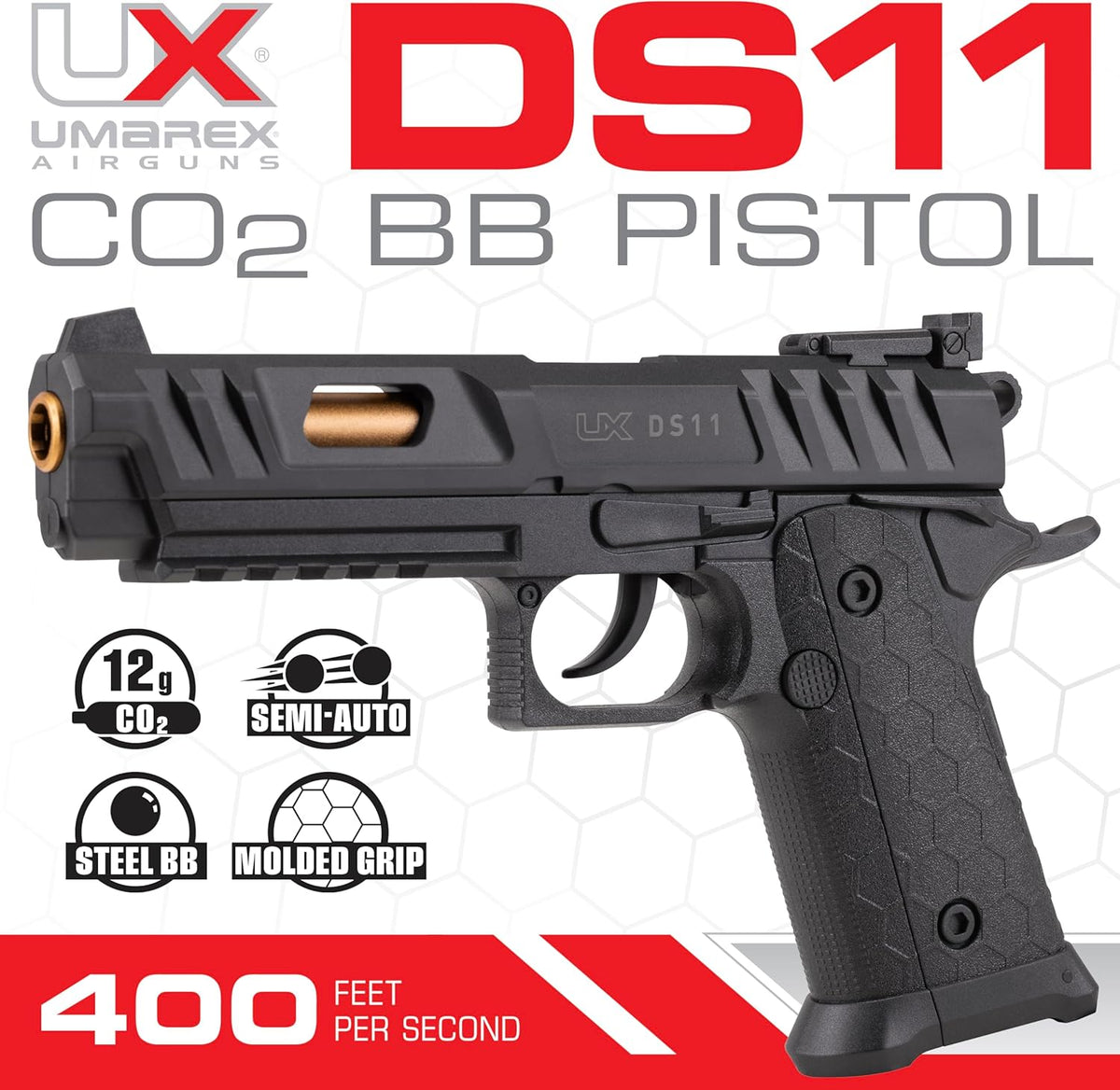 Umarex DS11 .177 Caliber BB Gun - High-Power Air Pistol for Precision Shooting