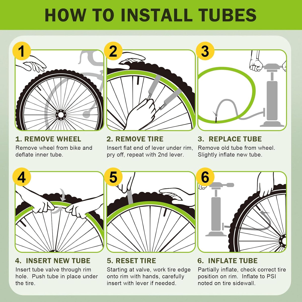 Reliable Bicycle Tube by [Brand Name] - 12" to 29" Sizes with 32mm AV Schrader Valve & 2 Tire Levers