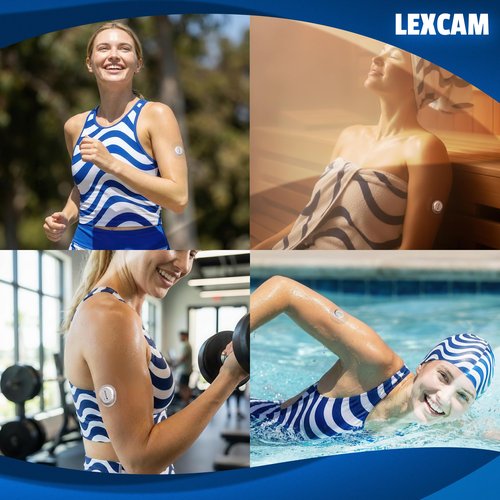 Dexcom G7 Adhesive Patches, Pack of 30, Lexcam Waterproof CGM Overpatch, Color Clear, Sensor is NOT Included