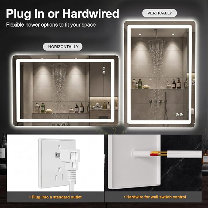 AMOISE LED Bathroom Vanity Mirror