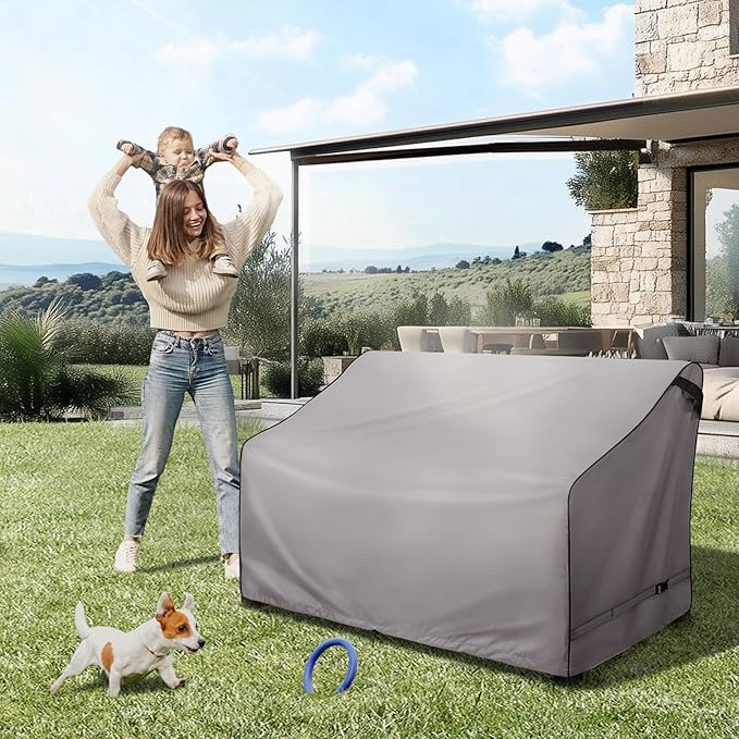 KylinLucky Outdoor Patio Sofa Cover fit 60 x 34 x 30 inch, 59 x 33, 58 x 32 Waterproof Weatherproof Heavy Duty 600D Garden Furniture Cover for Outside Sofa Couch