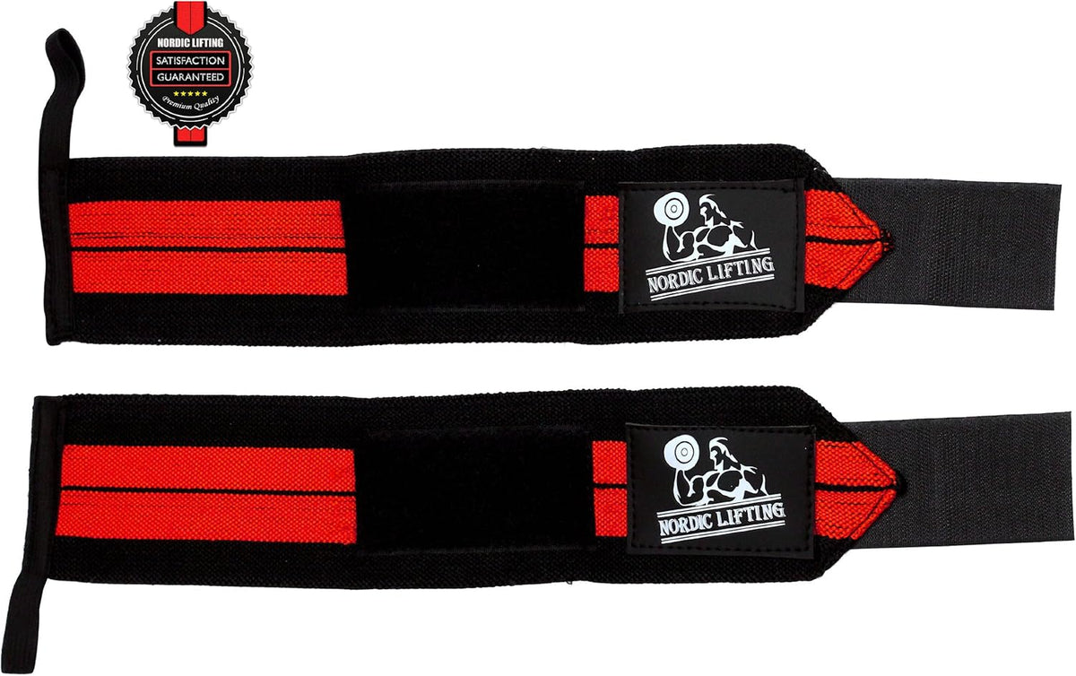 Wrist Wraps for Weightlifting & Powerlifting - Durable Support Straps with Thumb Loop (1 Pair) - Essential Gym Gear for Men & Women