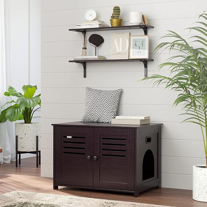 DINZI LVJ Long Wall Shelves, 23.6 Inch Wall Mounted Shelves Set of 2,