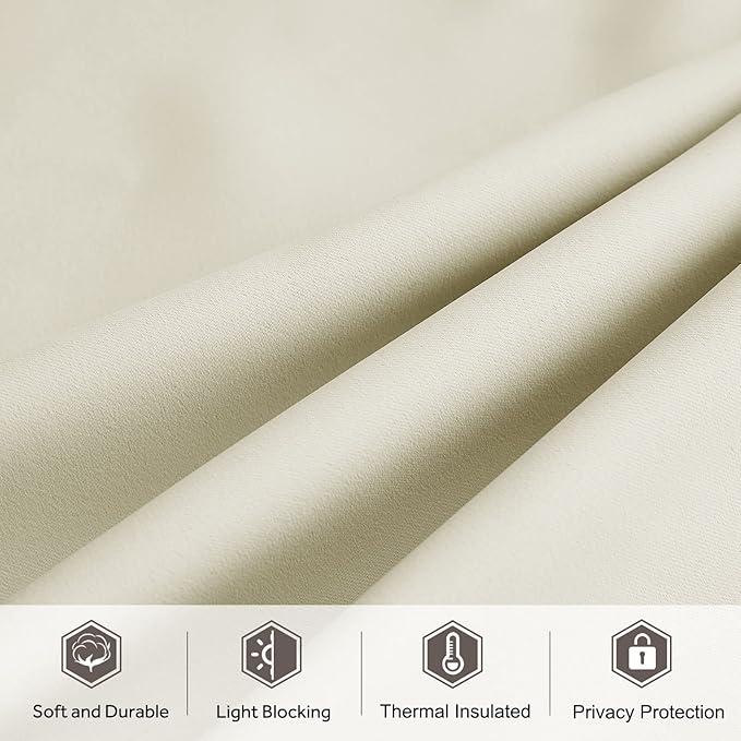 RYB HOME Bedroom Curtains 84 Inches Long Kids Curtains Blackout Window Drapes