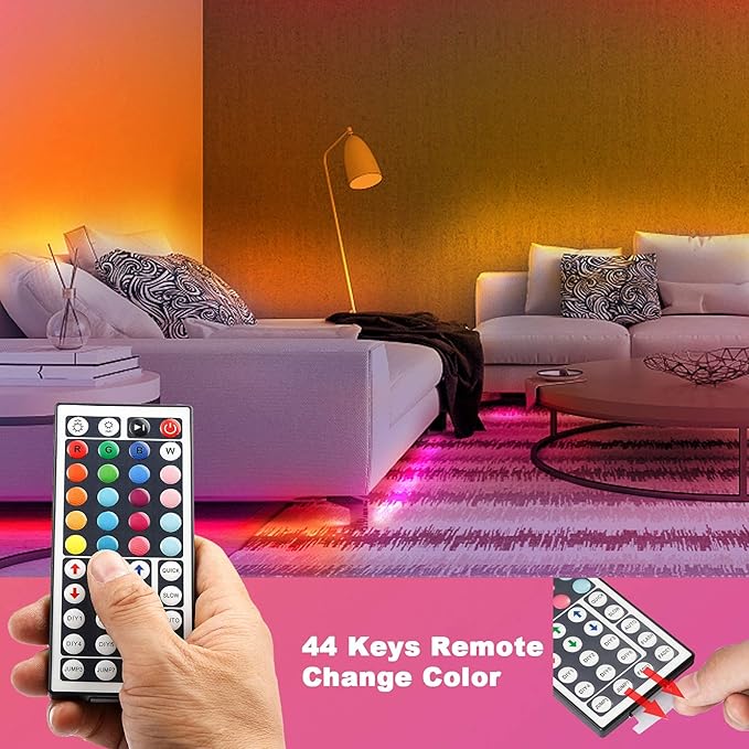 DAYBETTER Led Lights for Bedroom, 32.8ft Led Strip Lights RGB Color Changing