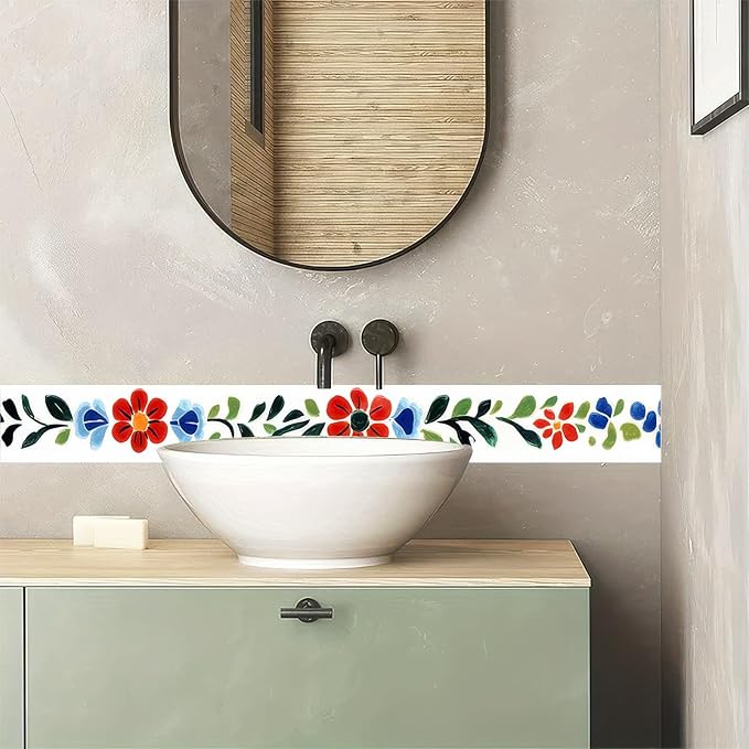 HOMETITUTE Wallpaper Border 4x196 Inch Peel and Stick Wall Border Wallpaper