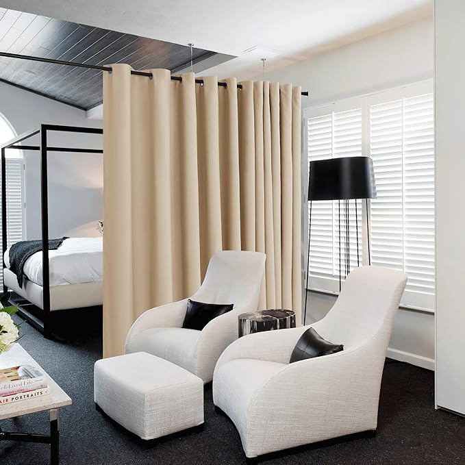 NICETOWN Closet Door Heavy Curtain, Room Dividers Shade Screens Partitions