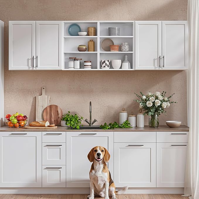 Furnaza Wall Cabinets for Laundry Room, Shaker Wall Mounted Kitchen Cabinets