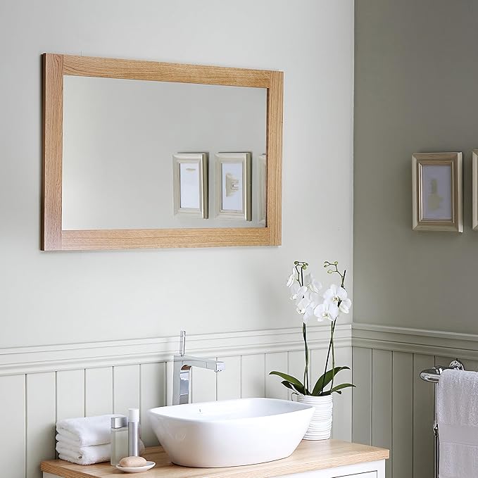 TIANLDD 27 FT Wood Grain Wallpaper Border, Removable Waterproof Mirror Border