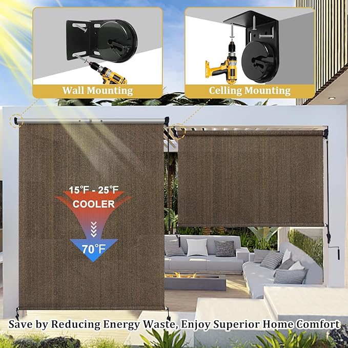 Shade&Beyond Outdoor Roller Shades