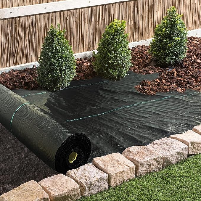 3ftx300ft Weed Barrier Landscape Fabric Heavy Duty, Weed Block Gardening Ground Cover Mat, Weed Control Garden Cloth, Woven Geotextile Fabric for Underlayment, Commercial Driveway Fabric