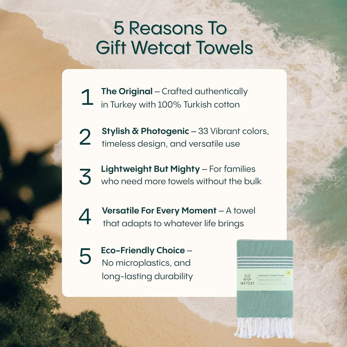 WETCAT Turkish Beach Towel Oversized (38"x71") 100% Turkish Cotton, Made in Turkey - Sand Free, Extra Large, Ultra Soft, Quick Drying, Compact & Lightweight for Travel - Hot Pink