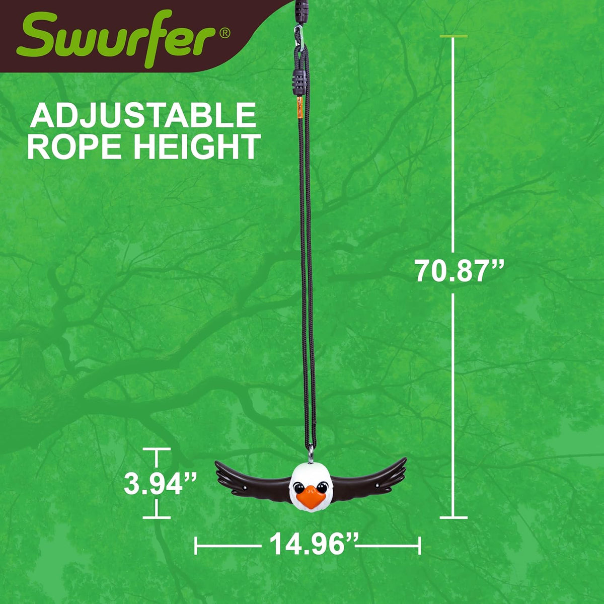 Swurfer Ninja Twister Swing Set - 360° Spin Toy for Kids | Durable Backyard Play, Easy Install, Up to 300lbs