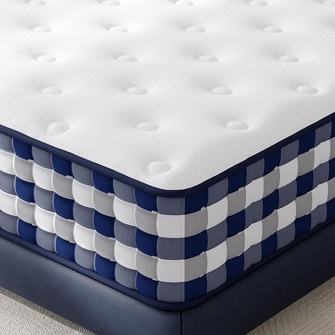 Twin Mattress 10 Inch,Memory Foam Mattress with Pocket Spring, Soft & Comfortable Medium Plush, Motion Isolation, Pressure Relief, CertiPUR-US Certified (75"*39"*10")