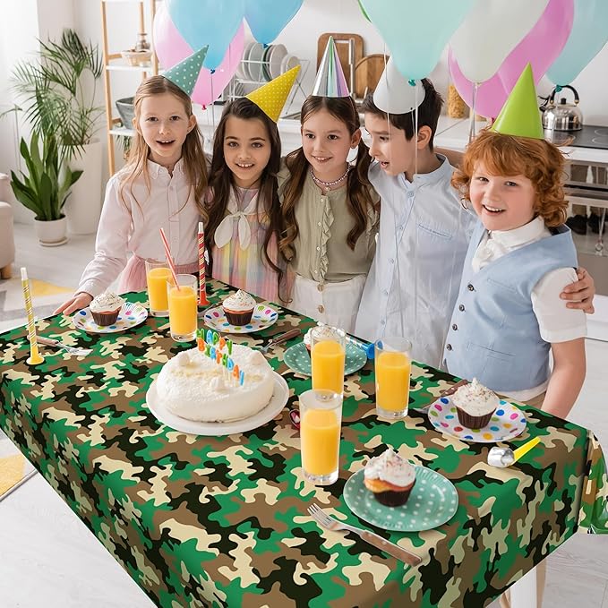 Kochorie 100 Ft x 54 Inch Camo Tablecloth Roll Camouflage Table Cover