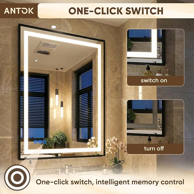 Antok 40X32 LED Bathroom Mirror